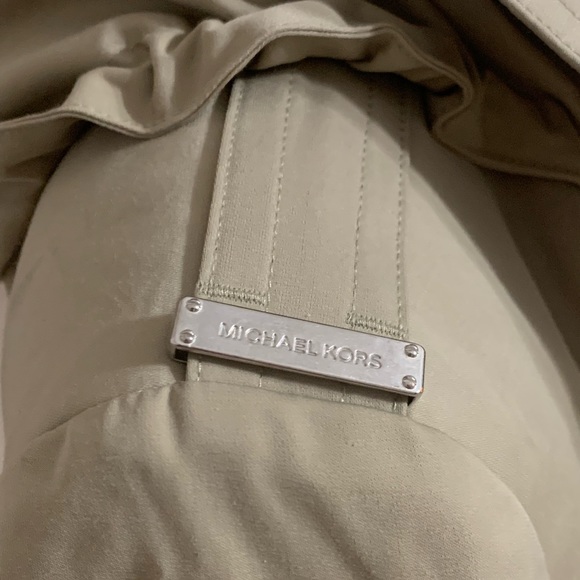 Michael Kors Khaki Belted Trench Rain Coat Size M - Picture 7 of 13